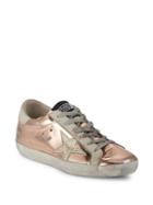 Golden Goose Deluxe Brand Superstar Lace-up Metallic Leather Sneakers