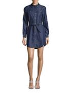 French Connection Long-sleeve Denim Shirtdress