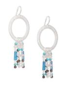 Stephanie Kantis Turquoise & Smoky Topaz Circle Earrings