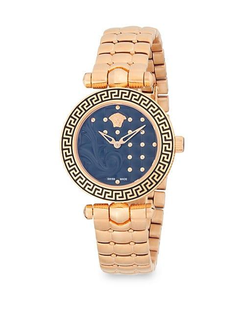 Versace Studded Stainless Steel Analog Bracelet Watch