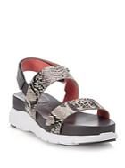 Cole Haan Zerogrand Snake-embossed Leather Slingback Sandals