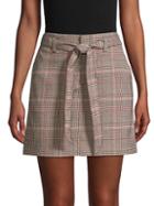 Sanctuary Tie-front Plaid Mini Skirt