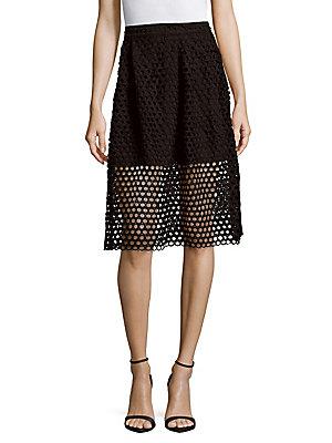 Zero Degrees Celsius Perforated Zipped Skirt
