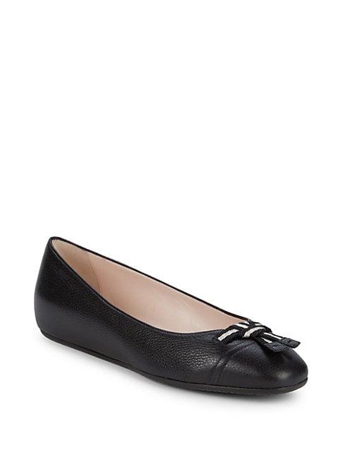Bally Textured Leather Flats