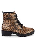 Kendall + Kylie Epic Leopard-print Combat Boots