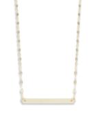 Saks Fifth Avenue Made In Italy 14k Gold Bar Pendant Twist Chain Necklace