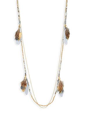 Pannee Feather Double Strand Necklace