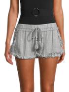 Surf Gypsy Sequined Ruffled Shorts