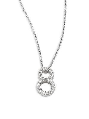 Roberto Coin Diamond And 18k White Gold Pendant Necklace
