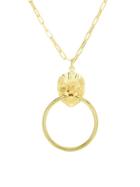 Chloe & Madison 14k Goldplated Sterling Silver Lion Pendant Necklace