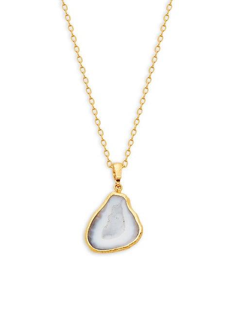 Gurhan One-of-a-kind 22k Yellow Gold & Druzy Pendant Necklace