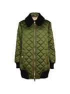 Burberry Shearling Collar Diamond Quilted Jacket