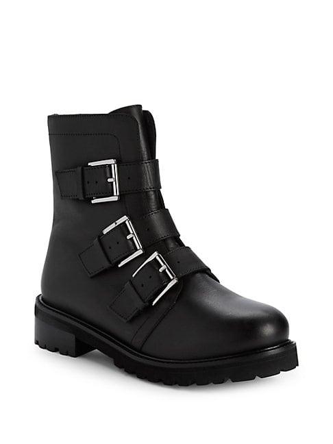 Seychelles Obedience Leather Buckle Combat Boots