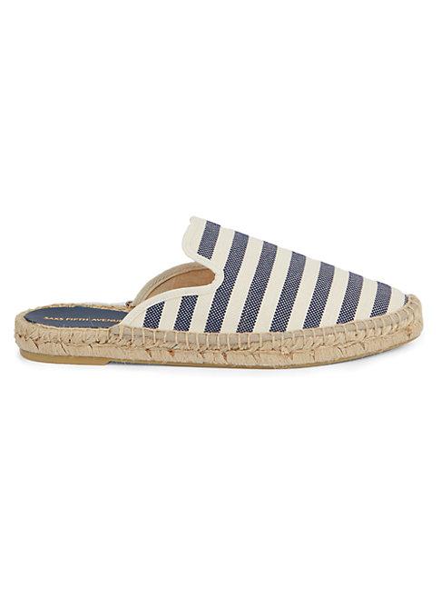 Saks Fifth Avenue Angie Striped Espadrille Mules
