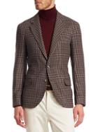 Brunello Cucinelli Small Check Wool & Cashmere Blazer