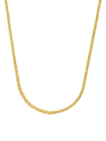 Saks Fifth Avenue 14k Yellow Gold Square Beveled Byzantine Chain Necklace