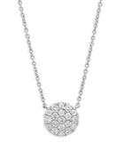 Saks Fifth Avenue Diamond & 14k White Gold Ball Pendant Necklace