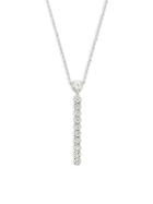 Effy 14k White Gold & White Diamond Pendant Necklace