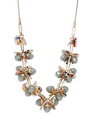 Natasha Crystal Floral Disc Necklace