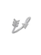 Ef Collection 14k White Gold Arrow Statement Ring