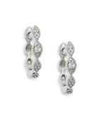 Jude Frances Diamond & 18k White Gold Marquis Hoop Earrings/0.5