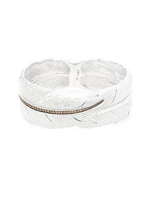 Michael Aram Feather Diamond & Sterling Silver Bracelet