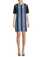 Diane Von Furstenberg Striped Silk Shift Dress