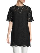 Valentino Floral Mesh Lace Top