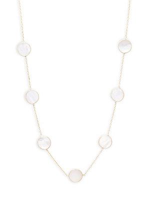 Saks Fifth Avenue Mother-of-pearl Circles Station Necklace