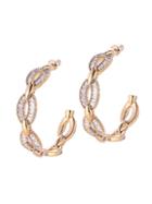 Eye Candy La Stella 18k Goldplated & Luxe Crystal Hoop Earrings