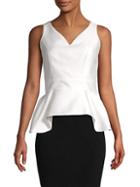 Carolina Herrera Peplum Sleeveless Top