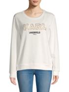 Karl Lagerfeld Paris Embellished Logo Sweatshirt