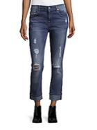 7 For All Mankind Distressed Cropped Boyfriend Jeans