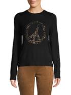 Zadig & Voltaire Rhineston Peace-sign Cashmere Sweater