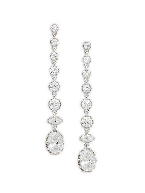 Adriana Orsini Silvertone Crystal Drop Earrings