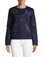 Valentino Embroidered Butterfly Sweatshirt