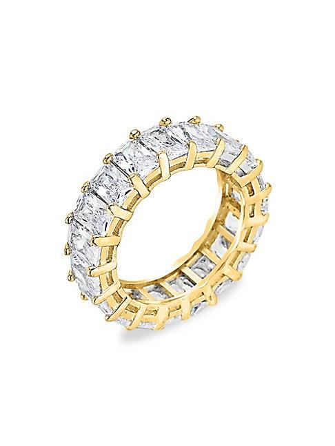 Sterling Forever Crystal Eternity Band Ring