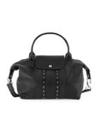 Longchamp Studded Leather Top Handle Bag