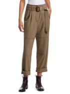 Brunello Cucinelli Couture Belted Rolled Cuff Pants