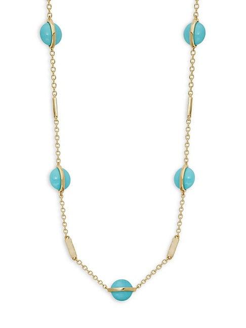 Ippolita 18k Gold & Turquoise Station Necklace