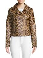 Vigoss Cheetah Print Moto Jacket