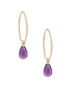 Saks Fifth Avenue 14k Yellow Gold And Amethyst Drop Earrings