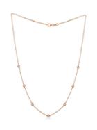 Diana M Jewels 14k Rose Gold & Diamond Station Necklace