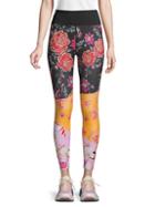 Nanette Lepore High-rise Floral Colorblock Leggings
