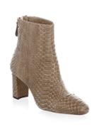 Alexandre Birman Regina Python Chunky Heel Booties