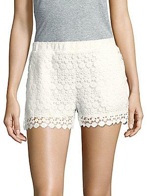 Saks Fifth Avenue Floral Patterned Scalloped Shorts
