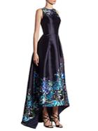Theia Embroidered Hi-lo Gown