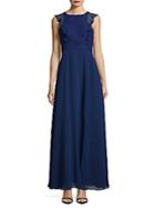 Adrianna Papell Lace-trimmed Gown