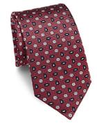 Eton Raw Silk Floral Tie