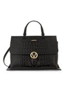 Valentino By Mario Valentino Olimpia Croc-embossed Leather Top Handle Bag